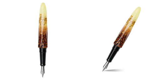 Benu Briolette Luminous Amber Fountain Pen 