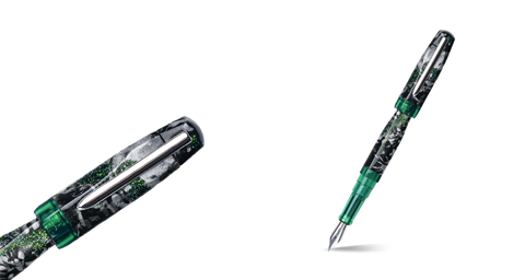 Benu Astrogem Leto Green Fountain Pen – Fine Nib