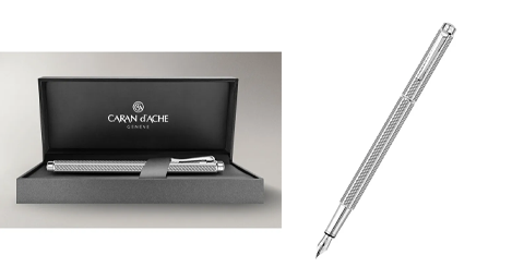 Caran d’Ache Ecridor Cubrik Fountain Pen – Rhodium Coated
