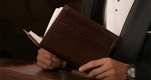 Croc-Textured Notebook